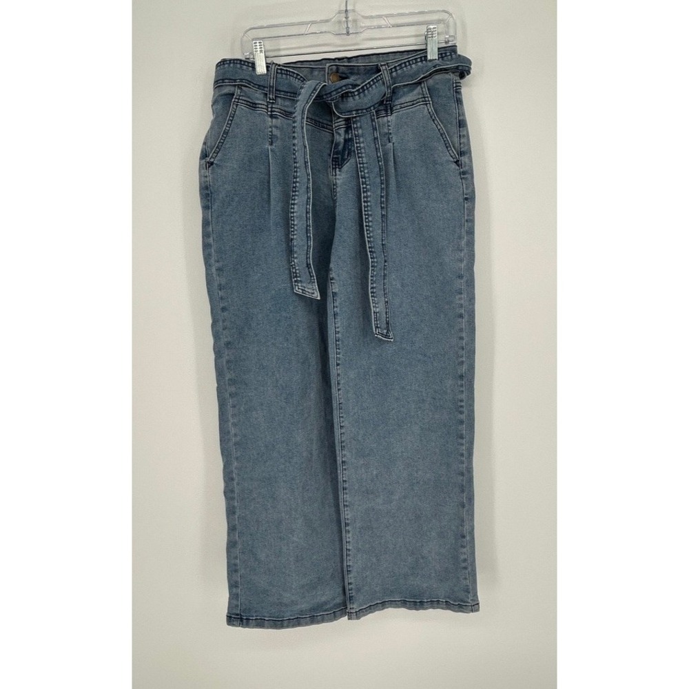Gabby Grace Boutique Jeans Womens Size 12 Wide Leg Tie Waist NWT Elevated Casual